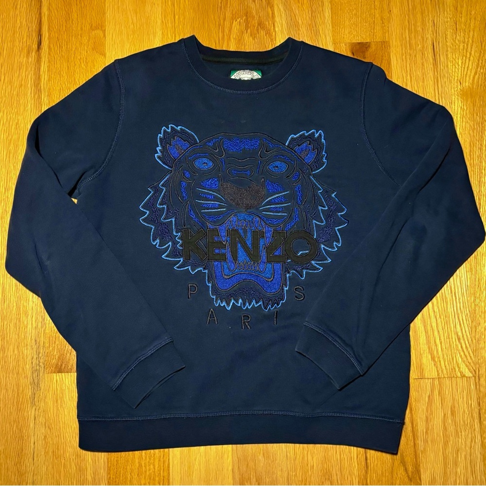 KENZO Navy Blue Embroidered Sweatshirt 🔥